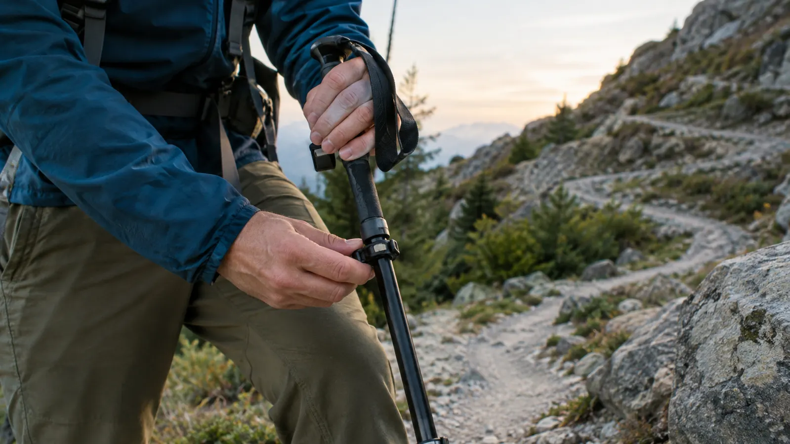 How to Adjust Trekking Poles for Steep Trails